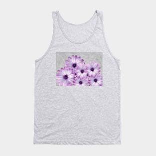 Purple Daisies and Gray Tank Top